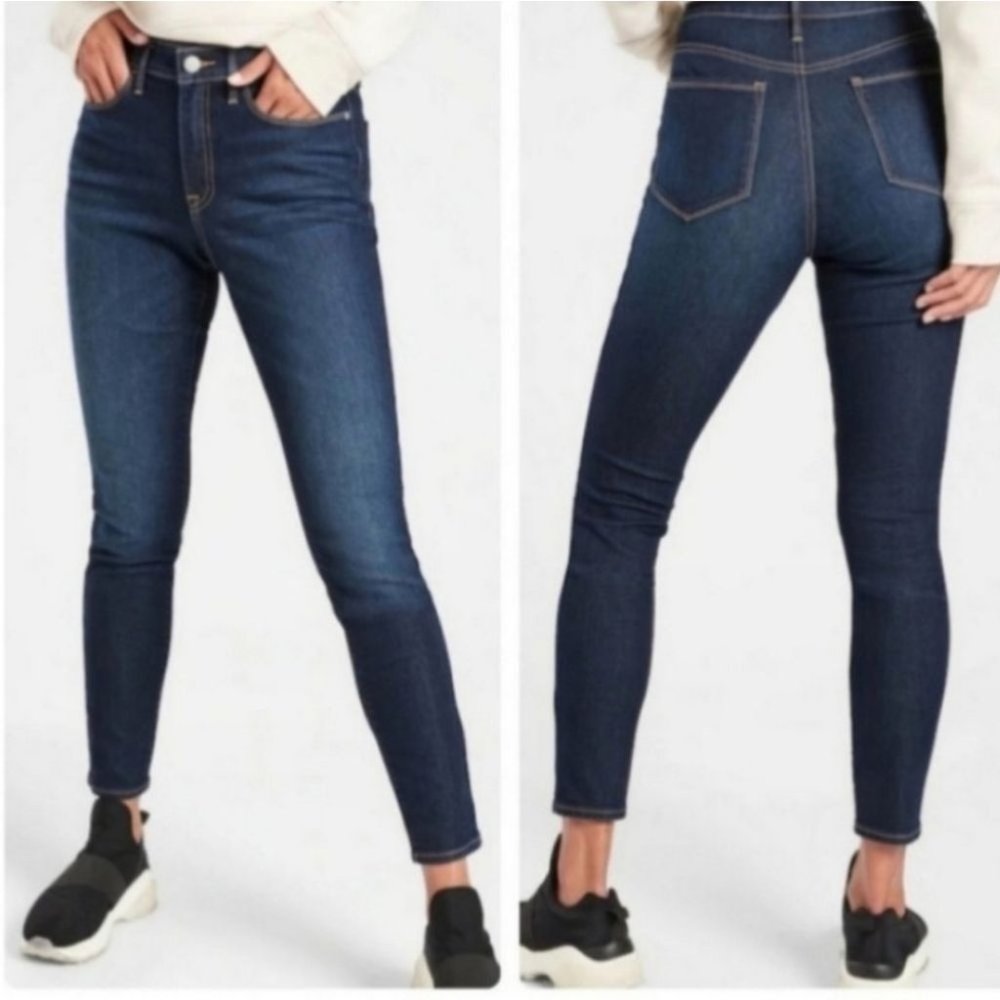 Athleta Sculptek Skinny Jeans Dark Wash Size 0